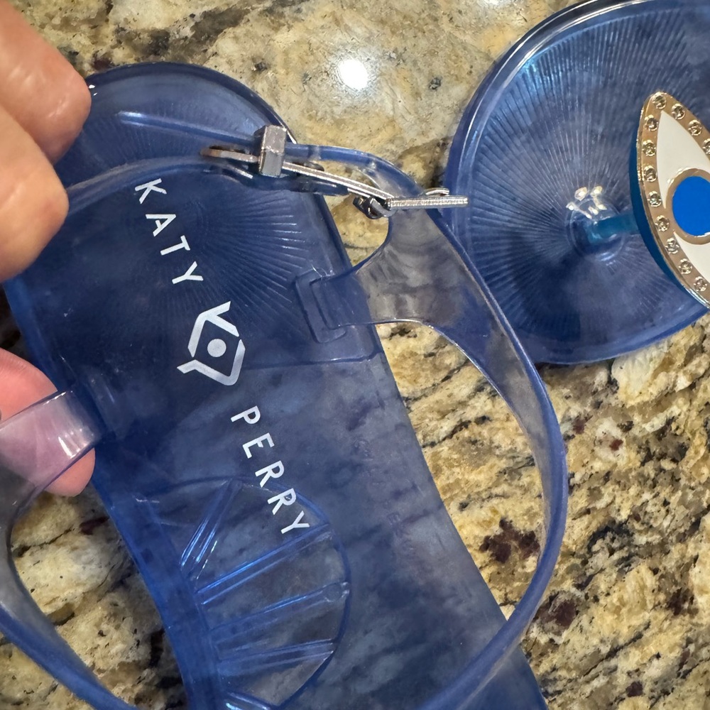 Katy Perry Collections Transparent Blue Eye jelly sandals size 9 - 2 pairs $45 - Picture 4 of 6